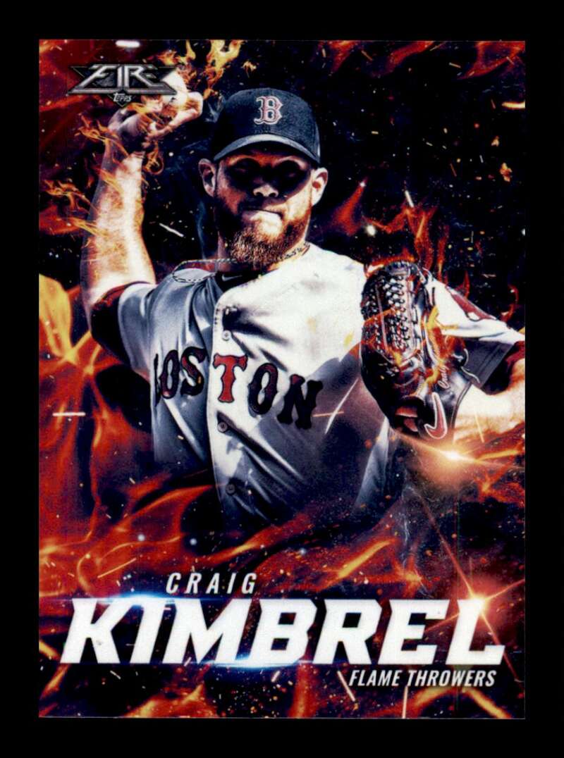 Load image into Gallery viewer, 2017 Topps Fire Flame Throwers Craig Kimbrel #FT-13 Boston Red Sox Image 1
