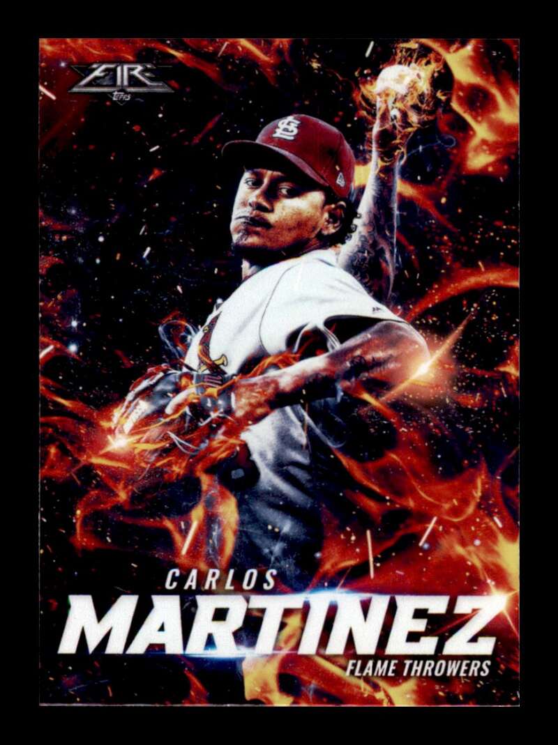 Load image into Gallery viewer, 2017 Topps Fire Flame Throwers Carlos Martinez #FT-3 St. Louis Cardinals Image 1
