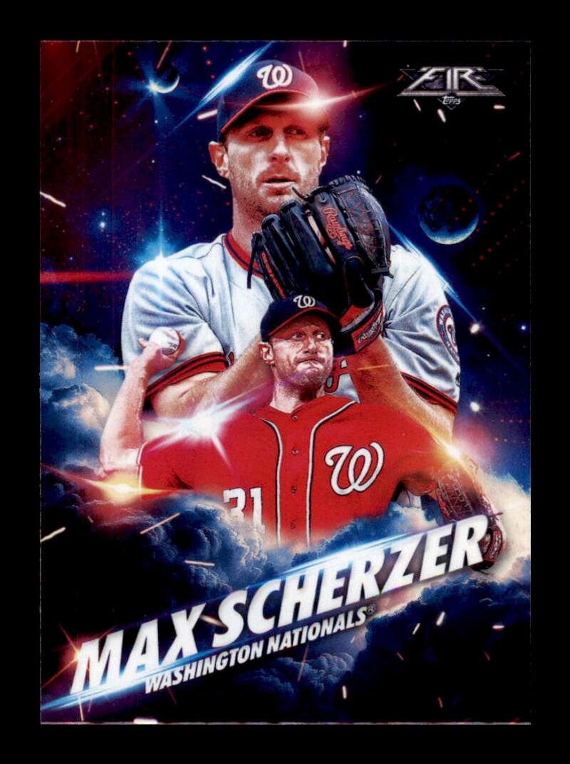 Load image into Gallery viewer, 2017 Topps Fire Fired Up Max Scherzer #F-9 Washington Nationals Image 1
