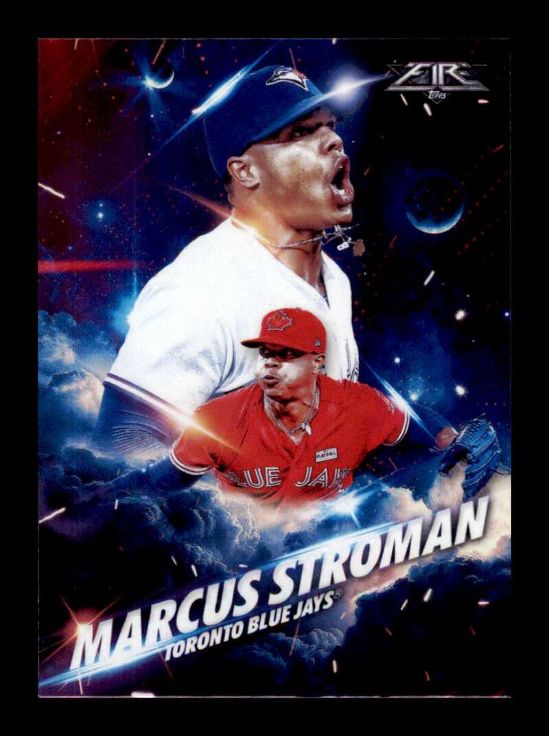 Load image into Gallery viewer, 2017 Topps Fire Fired Up Marcus Stroman #F-7 Toronto Blue Jays Image 1
