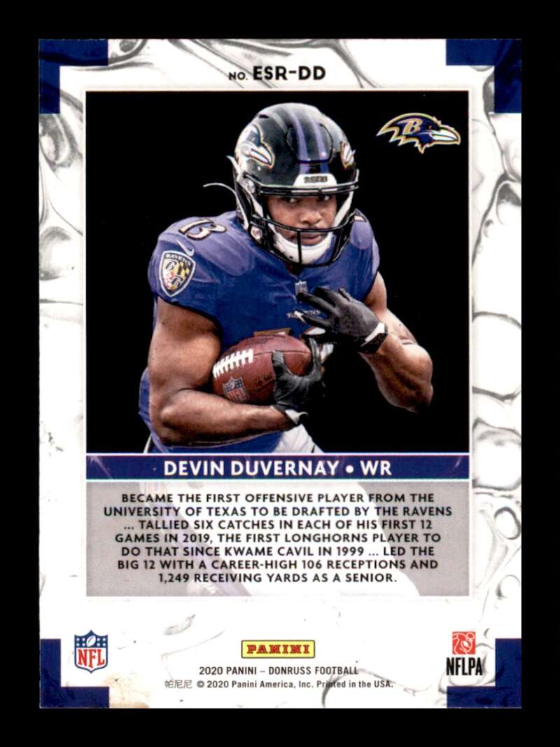 Load image into Gallery viewer, 2020 Donruss Elite Series Rookies Devin Duvernay #ESR-DD Rookie RC Ravens Image 2
