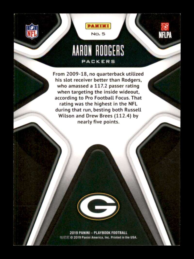 Load image into Gallery viewer, 2019 Panini Playbook X&#39;s and O&#39;s Aaron Rodgers #5 Green Bay Packers Image 2
