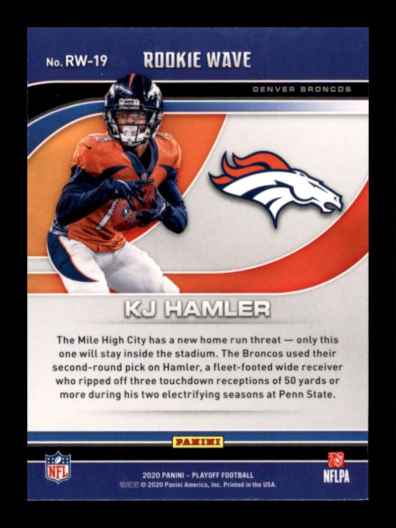 Load image into Gallery viewer, 2020 Panini Playoff Rookie Wave KJ Hamler #RW-19 Rookie RC Denver Broncos Image 2
