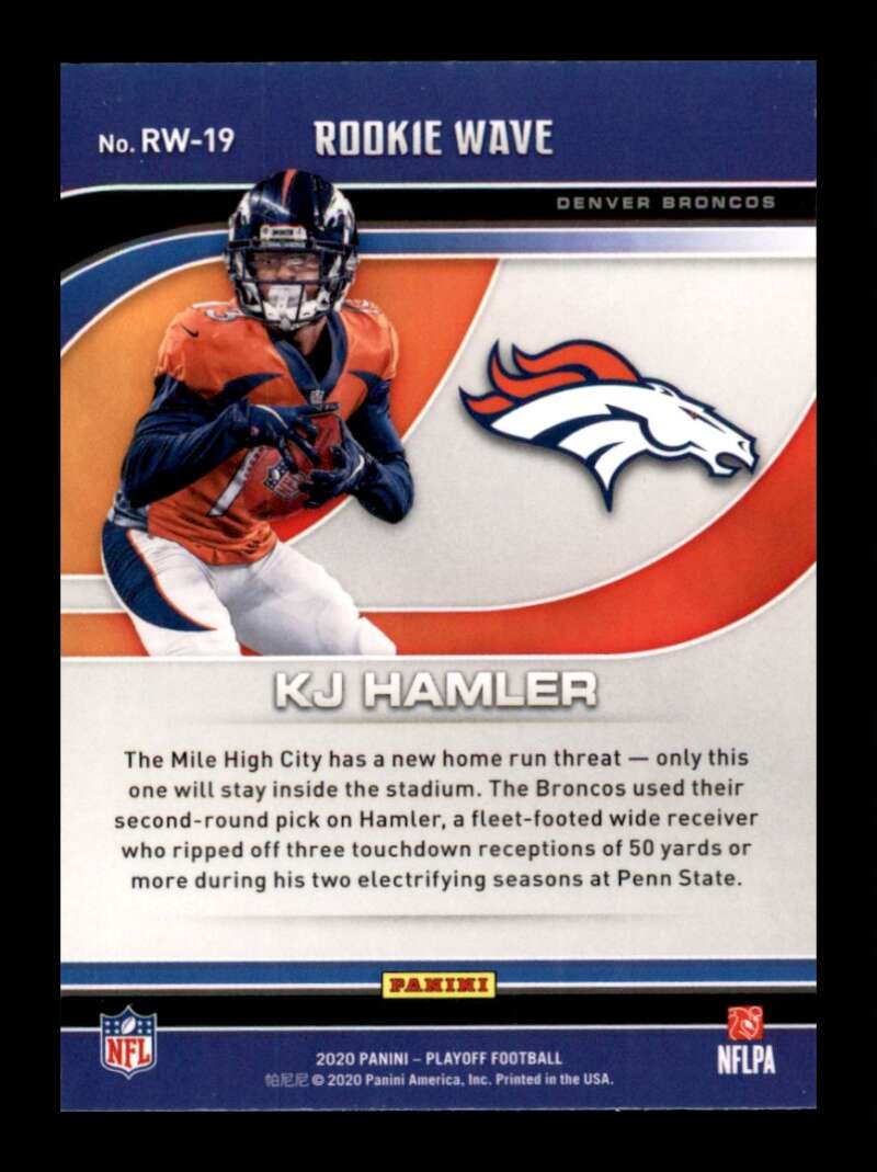 Load image into Gallery viewer, 2020 Panini Playoff Rookie Wave KJ Hamler #RW-19 Rookie RC Denver Broncos Image 2
