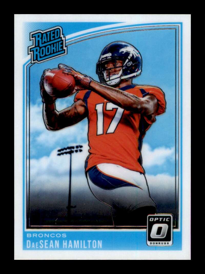 Load image into Gallery viewer, 2018 Donruss Optic DaeSean Hamilton #150 Rookie RC Denver Broncos Image 1
