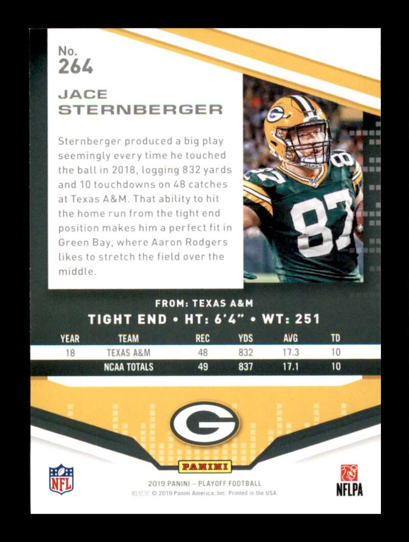 Load image into Gallery viewer, 2019 Panini Playoff Jace Sternberger #264 Rookie RC Green Bay Packers Image 2
