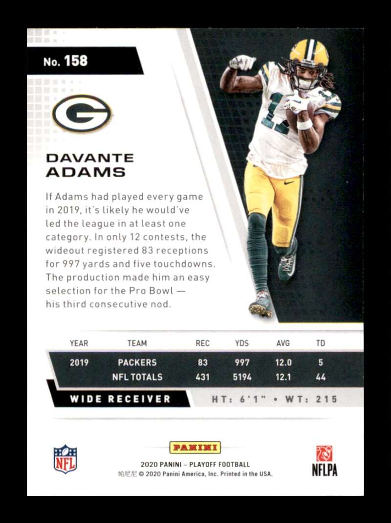 Load image into Gallery viewer, 2020 Panini Playoff Davante Adams #158 Green Bay Packers Image 2
