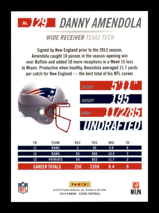 2014 Score Danny Amendola 