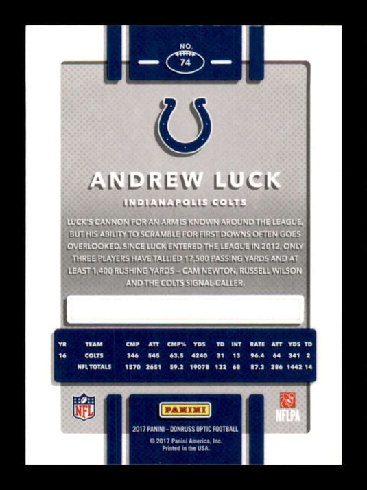 2017 Donruss Optic Andrew Luck