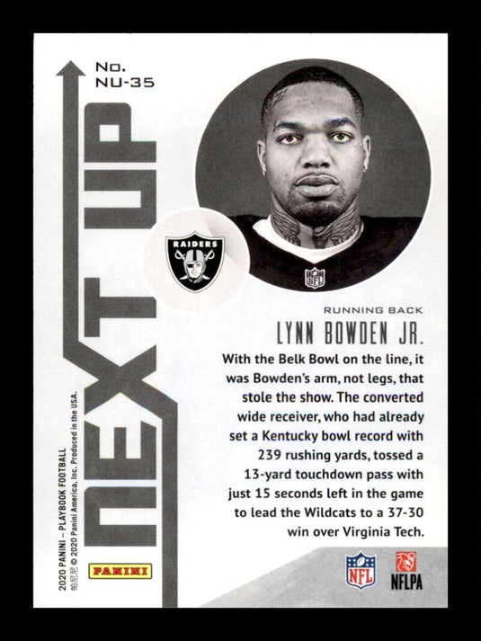 2020 Panini Playbook Next Up Lynn Bowden Jr. 