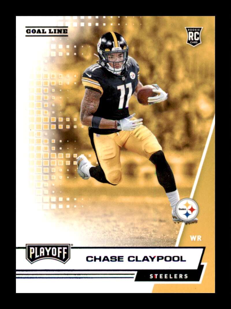 Load image into Gallery viewer, 2020 Panini Playoff Goal Line Chase Claypool #224 Rookie RC Pittsburgh Steelers Image 1
