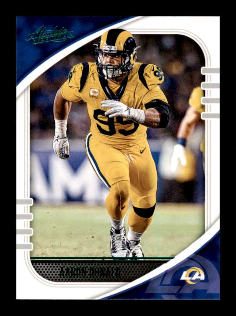 Load image into Gallery viewer, 2020 Panini Absolute Green Aaron Donald #61 Los Angeles Rams Image 1
