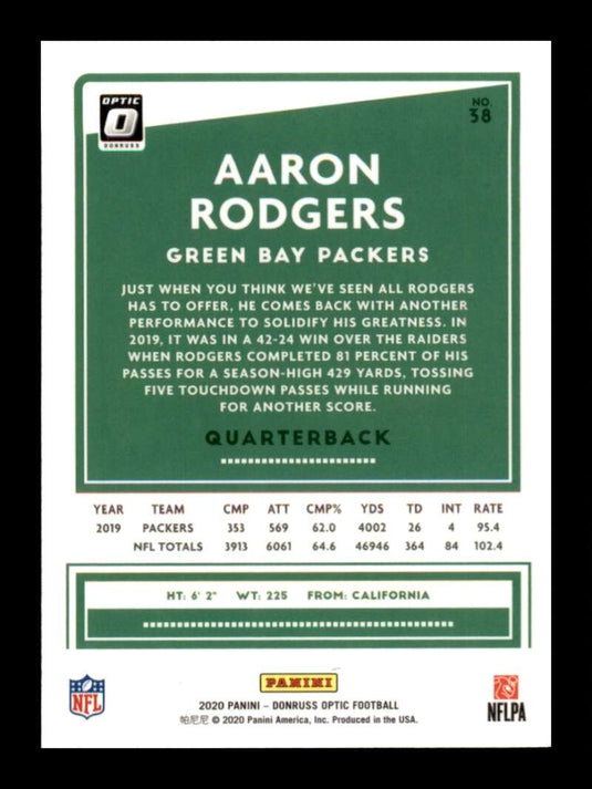 2019 Donruss Optic Aaron Rodgers