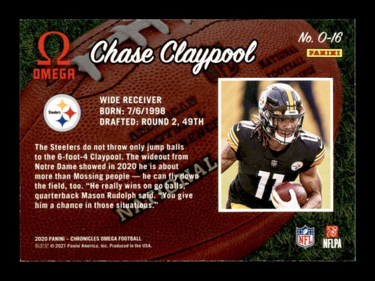 2020 Panini Chronicles Omega Chase Claypool 