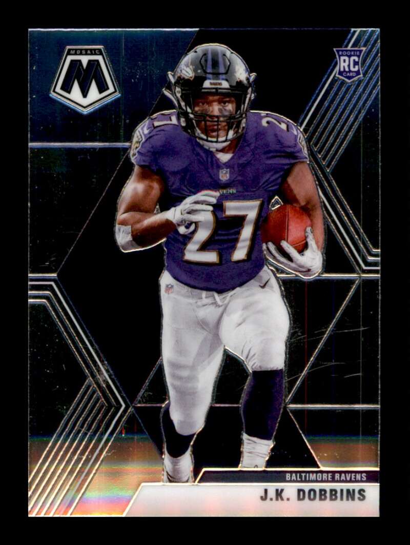 Load image into Gallery viewer, 2020 Panini Mosaic J.K. Dobbins #223 Rookie RC Baltimore Ravens Image 1
