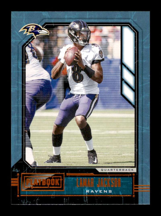 2020 Panini Playbook Orange Lamar Jackson 