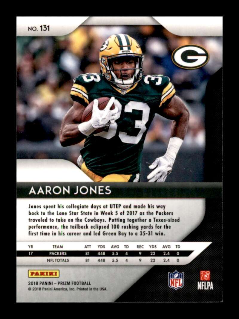 Load image into Gallery viewer, 2018 Panini Prizm Aaron Jones #131 Green Bay Packers Image 2
