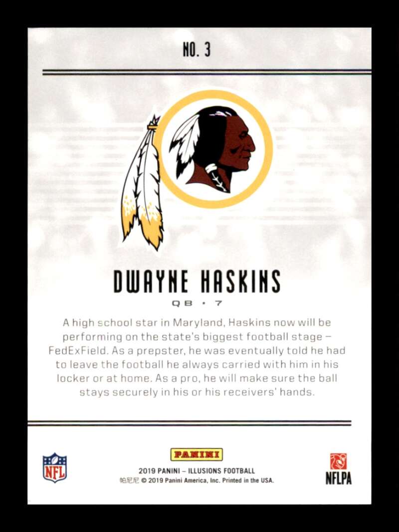 Load image into Gallery viewer, 2019 Panini Illusions Dwayne Haskins #3 Rookie RC Washington Redskins Image 2
