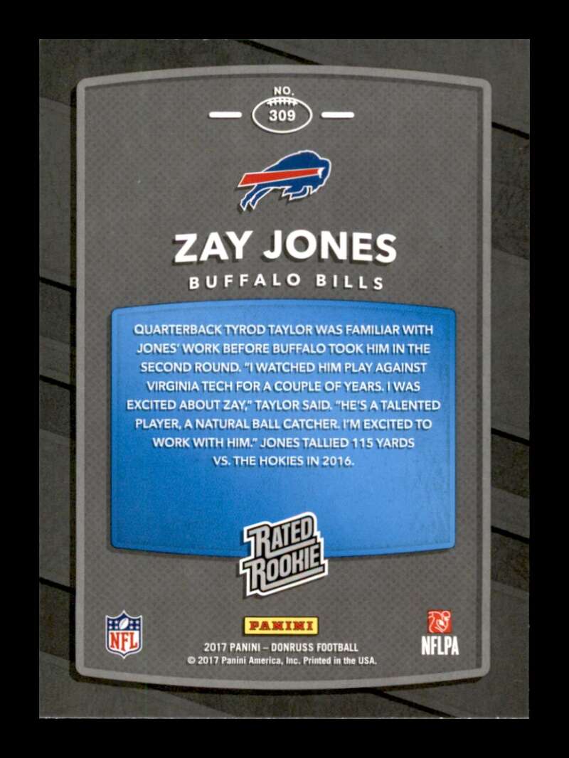 Load image into Gallery viewer, 2017 Donruss Zay Jones #309 Rookie RC Buffalo Bills Image 2
