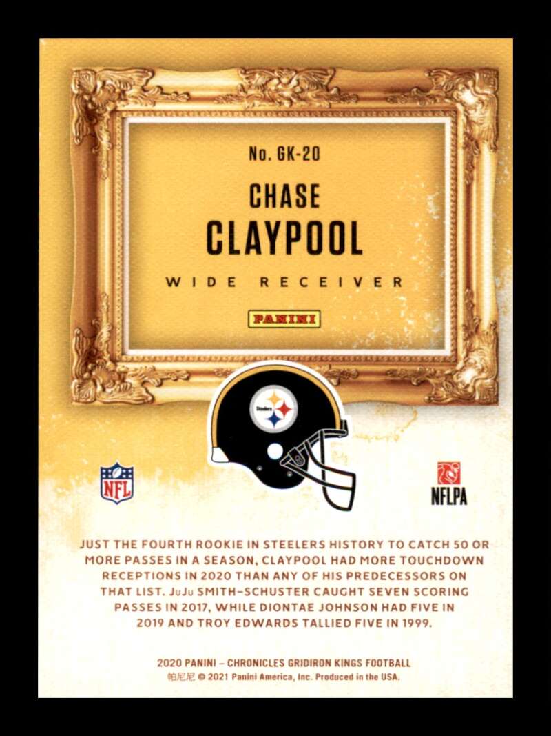 Load image into Gallery viewer, 2020 Panini Chronicles Gridiron Kings Chase Claypool #GK-20 Rookie RC Steelers Image 2
