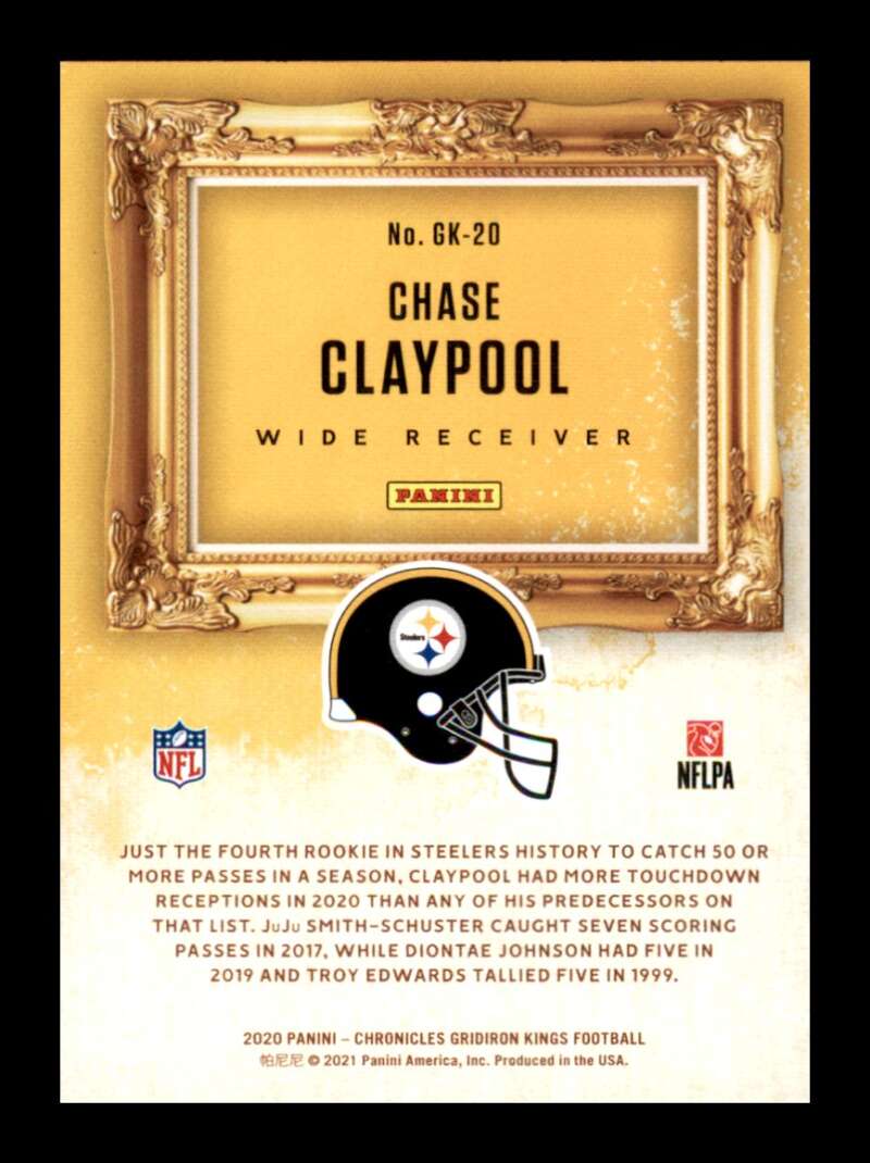 Load image into Gallery viewer, 2020 Panini Chronicles Gridiron Kings Chase Claypool #GK-20 Rookie RC Steelers Image 2
