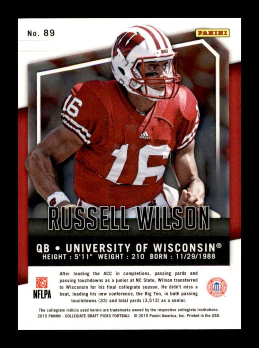 2015 Panini Prizm Collegiate Draft Russell Wilson 