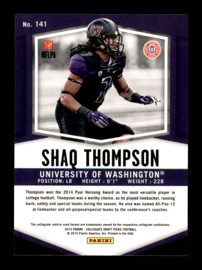 Load image into Gallery viewer, 2015 Panini Prizm Collegiate Draft Shaq Thompson #141 Rookie RC Huskies Image 2
