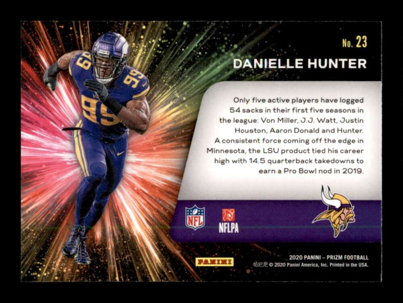 Load image into Gallery viewer, 2020 Panini Prizm Fireworks Danielle Hunter #23 Minnesota Vikings Image 2
