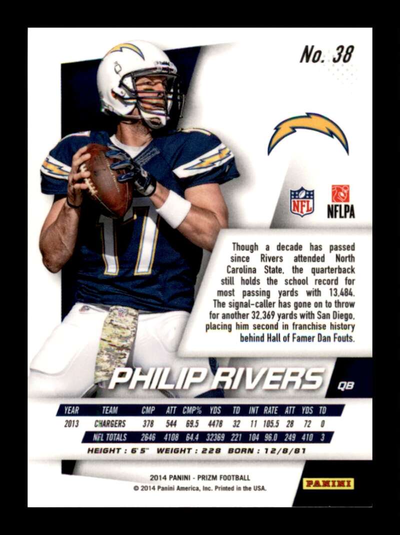 Load image into Gallery viewer, 2014 Panini Prizm Philip Rivers #38 San Diego Chargers Image 2
