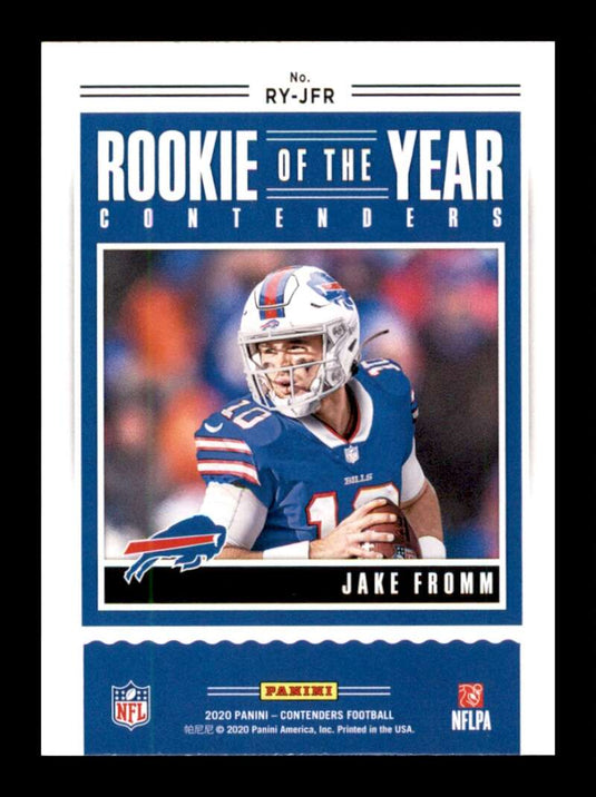 2020 Panini Contenders Rookie of the Year Jake Fromm