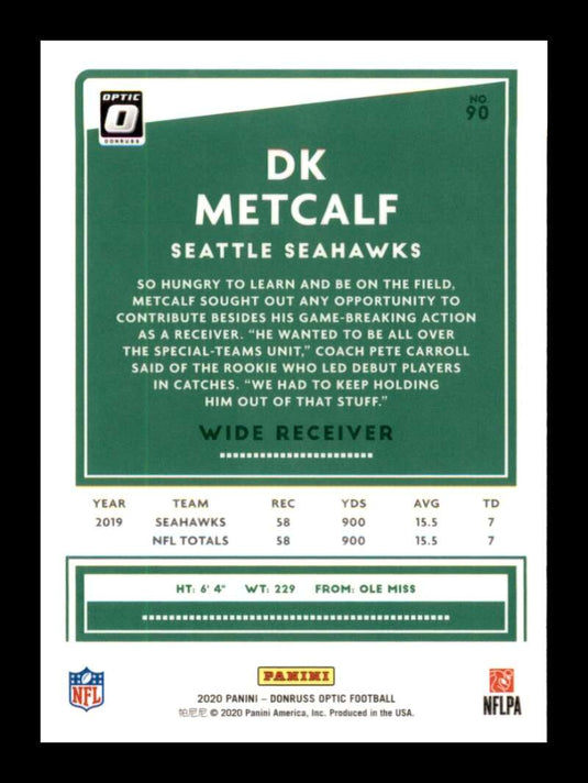 2020 Donruss Optic DK Metcalf