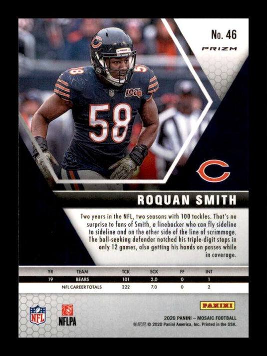 2020 Panini Mosaic Pink Camo Prizm Roquan Smith 