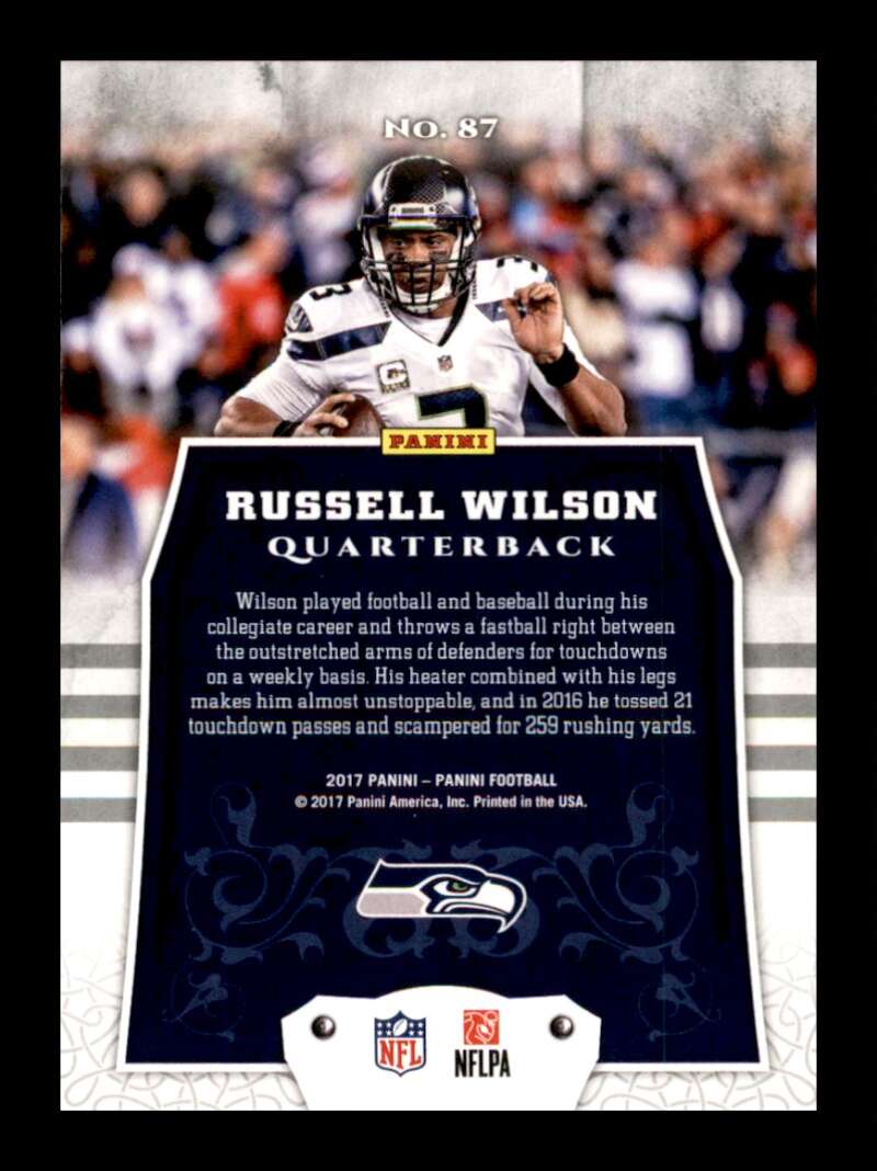 Load image into Gallery viewer, 2017 Panini Russell Wilson #87 Seattle Seahawks Image 2
