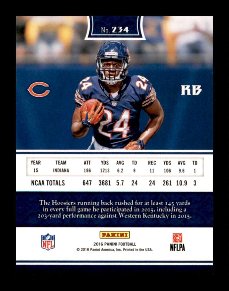 Load image into Gallery viewer, 2016 Panini Jordan Howard #234 Rookie RC Chicago Bears Image 2
