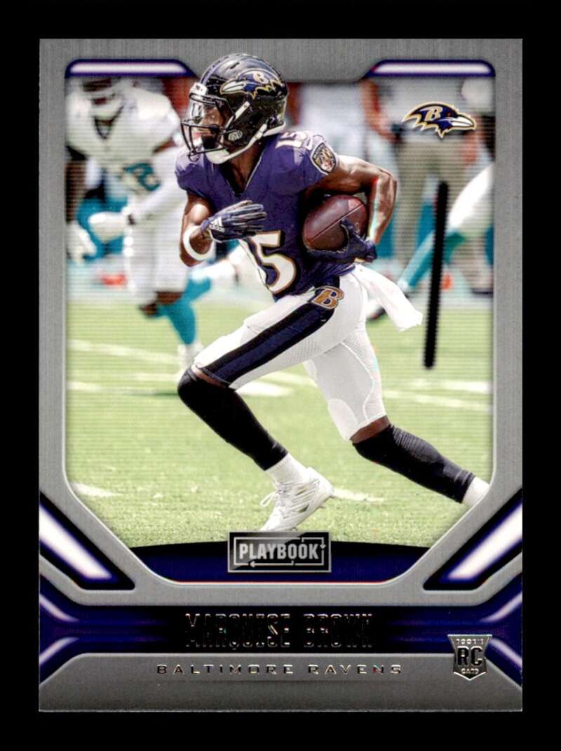 Load image into Gallery viewer, 2019 Panini Playbook Marquise Brown #112 Rookie RC Baltimore Ravens Image 1
