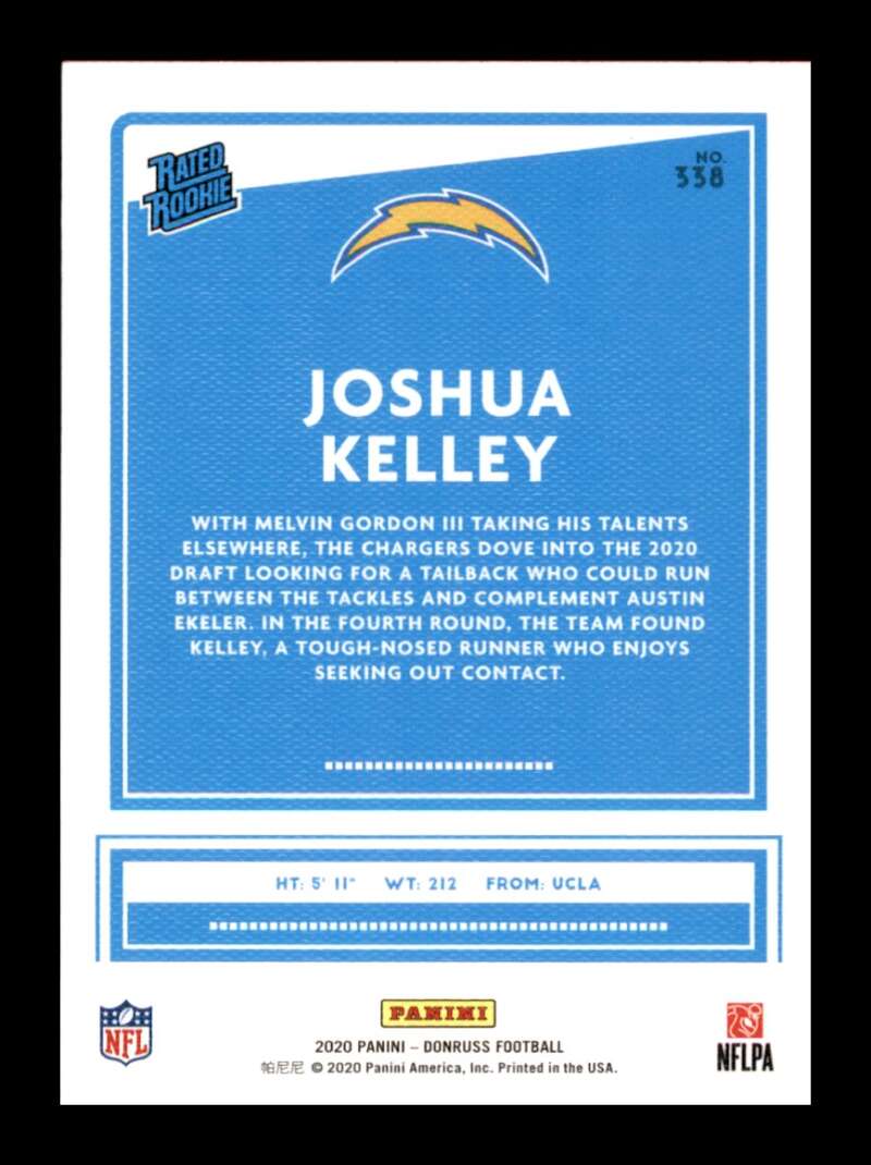 Load image into Gallery viewer, 2020 Donruss Canvas Joshua Kelley #338 Rookie RC Los Angeles Chargers Image 2
