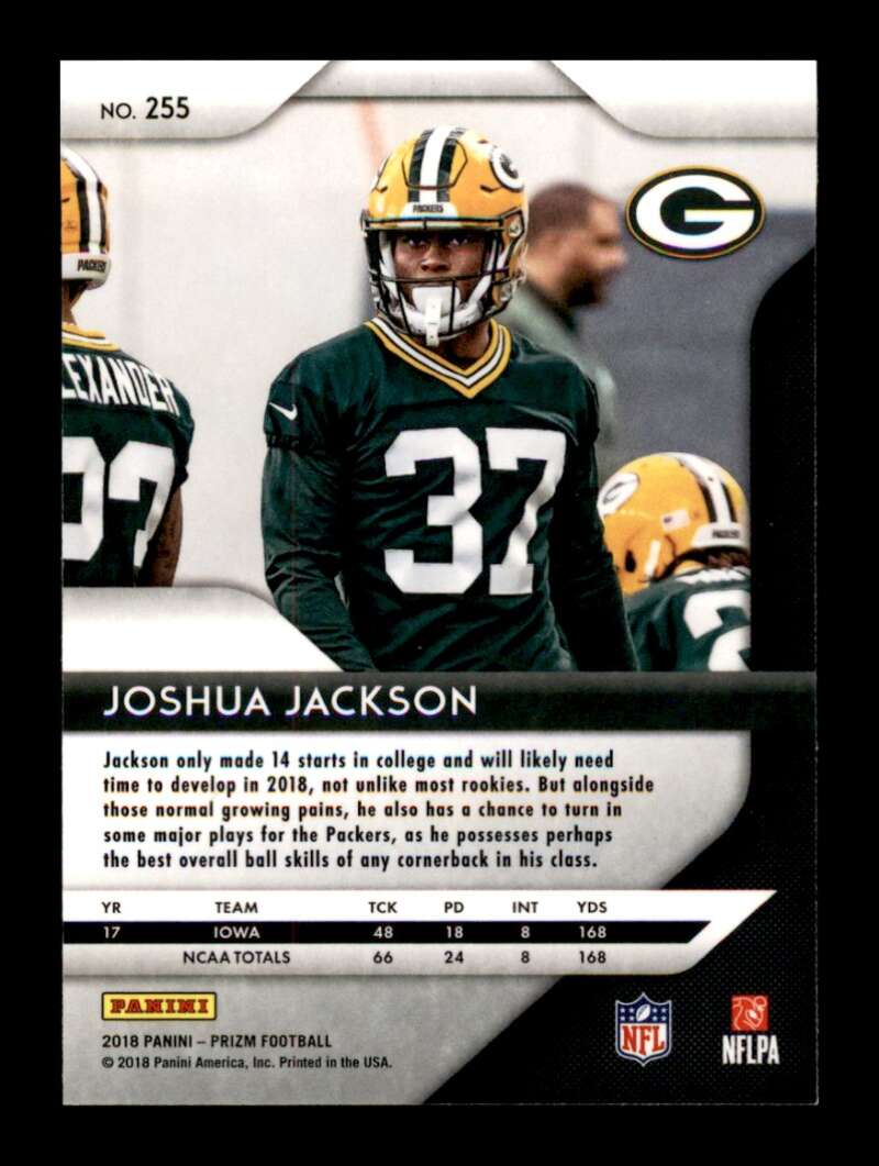 Load image into Gallery viewer, 2018 Panini Prizm Joshua Jackson #255 Rookie RC Green Bay Packers Image 2
