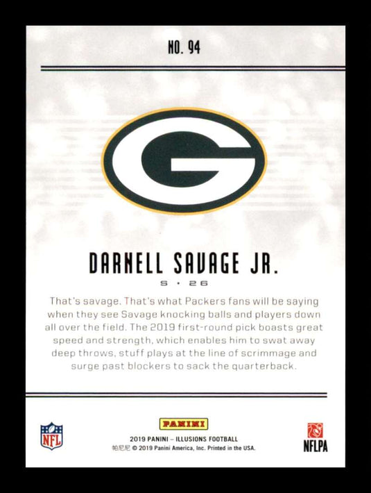 2019 Panini Illusions Darnell Savage Jr.