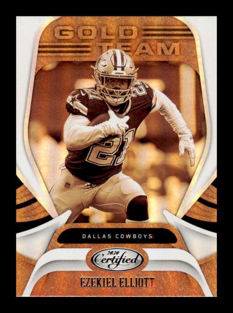 Load image into Gallery viewer, 2020 Panini Certified Gold Team Ezekiel Elliott #GT-EE Dallas Cowboys Image 1
