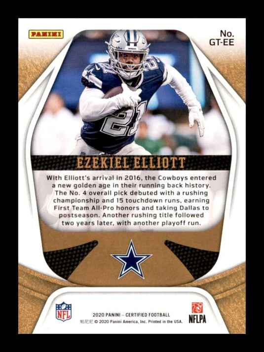 2020 Panini Certified Gold Team Ezekiel Elliott