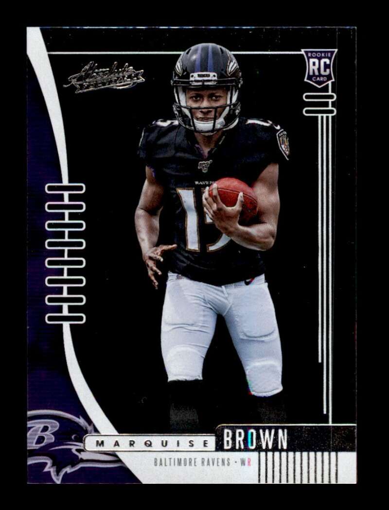 Load image into Gallery viewer, 2019 Panini Absolute Marquise Brown #127 Rookie RC Baltimore Ravens Image 1
