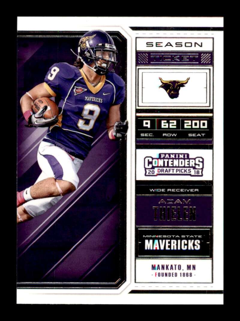 Load image into Gallery viewer, 2018 Panini Contenders Draft Adam Thielen #3 Minnesota State Mavericks Image 1
