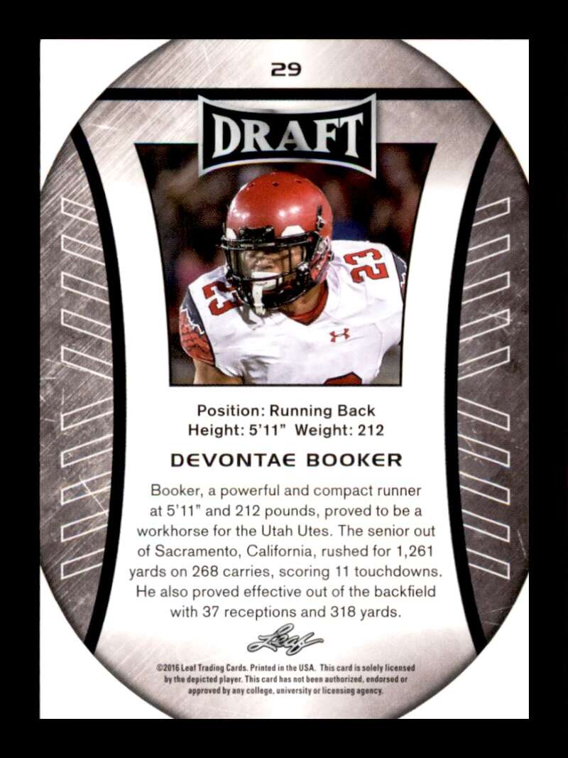 Load image into Gallery viewer, 2016 Leaf Draft Devontae Booker #29 Utah Utes Image 2
