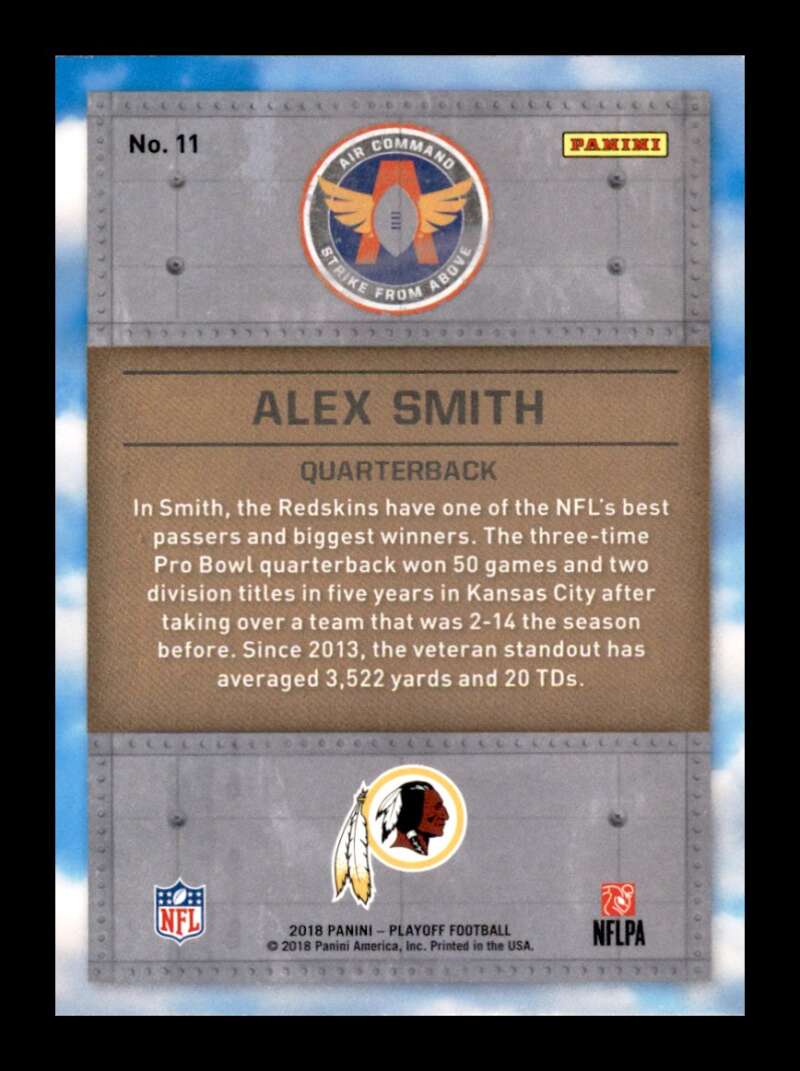 Load image into Gallery viewer, 2018 Panini Playoff Air Command Alex Smith #11 Washington Redskins Image 2
