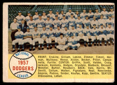 1958 Topps Los Angeles Dodgers 