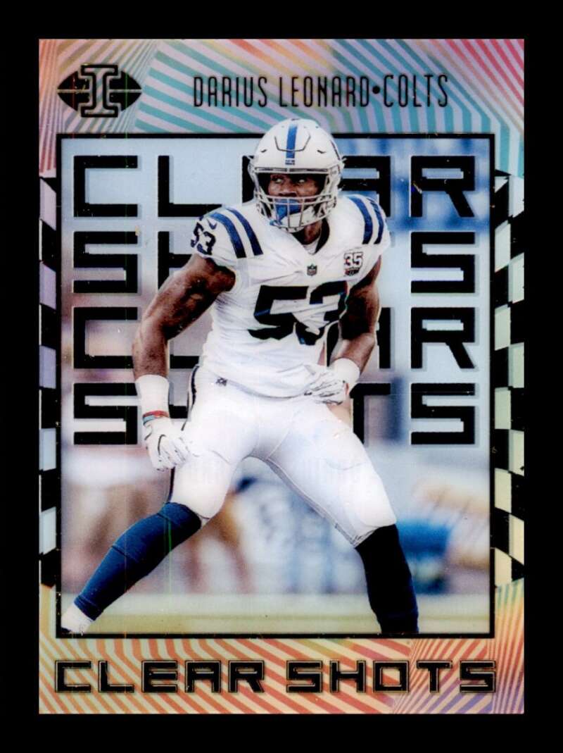 Load image into Gallery viewer, 2019 Panini Illusions Clear Shots Darius Leonard #CS-DL Indianapolis Colts Image 1
