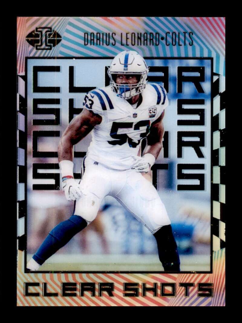 Load image into Gallery viewer, 2019 Panini Illusions Clear Shots Darius Leonard #CS-DL Colts Image 1
