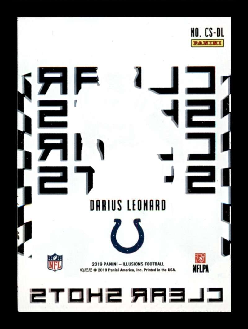 Load image into Gallery viewer, 2019 Panini Illusions Clear Shots Darius Leonard #CS-DL Colts Image 2
