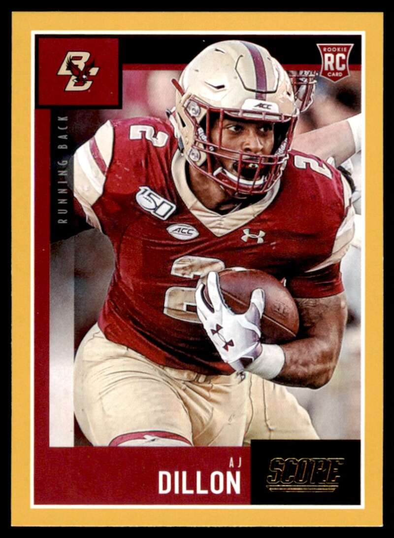 Load image into Gallery viewer, 2020 Score Yellow AJ Dillon #371 Rookie RC Boston College Eagles Image 1
