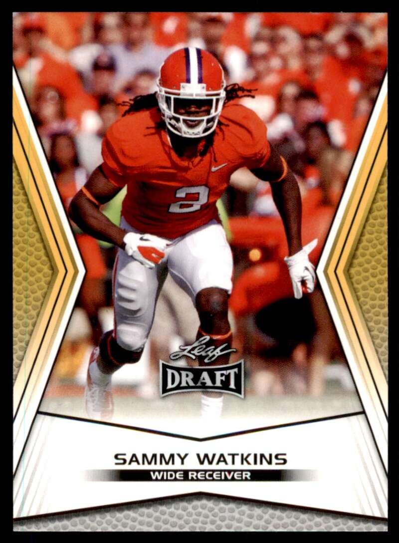 Load image into Gallery viewer, 2014 Leaf Draft Gold Sammy Watkins #SW1 Rookie RC Clemson Tigers Image 1
